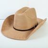 Popolare cappello western da cowboy in camoscio stile europeo e americano per uomo e donna, semplice e alla moda, a tesa larga, cappello jazz