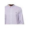 Polo Ralph Lauren Plaid Pony Logo Embroidered Poplin Long Sleeve Shirt Men Shirts Blue Pink 710784272-001