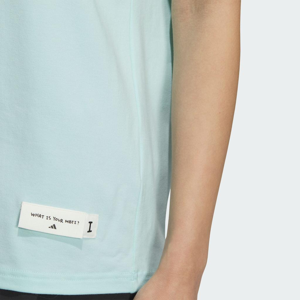 Adidas Graphic Anime Print Straight Cut Crew Neck T-Shirt Women Tops Light-Blue JN6661