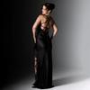 Women's 2026 Summer Satin Dress Black Lace Patchwork Long Dress Elegant Sleeveless Sexy Backless Party Maxi Dresses