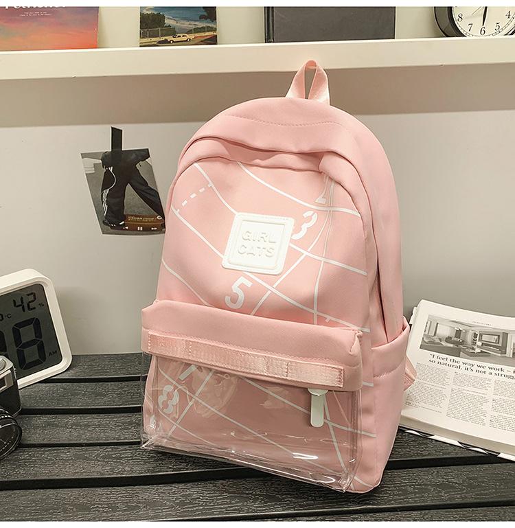 Schoolbag1011 new backpack personalized fashion lightweight waterproof load reduction large capacity universal school bag leisure travel backpack