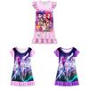 Kpop Demon Hunters Cotton Short Sleeve Sleep Dress For Kids Summer Wear