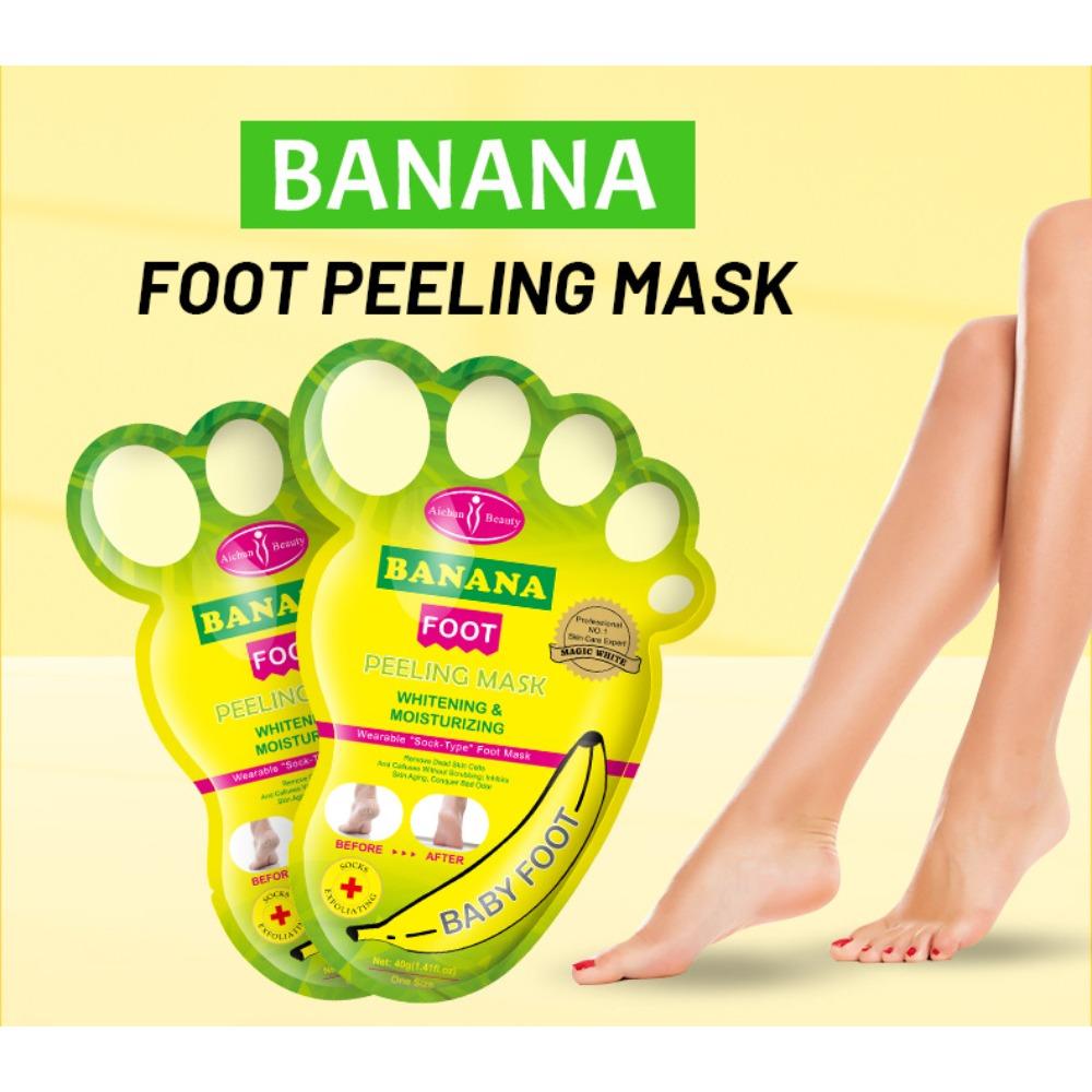 AICHUN Banana Peeled Foot Mask for Hydrating, Brightening, Exfoliating and Foot Care