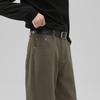 Men's Heavyweight 100% Cotton Washed Relaxed Fit Straight Leg Pants