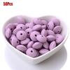 50pcs/lot 12mm Silicone Spacer Beads for DIY Charms Newborn Nursing Accessories Necklace Pacifier Chain Teething Toy BPA Free