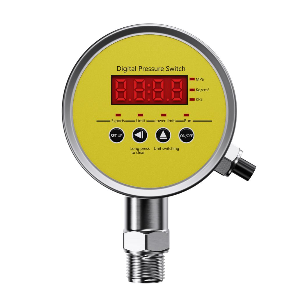 Intelligent Digital Vacuum Gauge 0-60MPa One Relay Output Digital Pressure Switch Controller Pressure Gauge Air Pressure Negative Pressure Water Pump