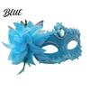 Venetian Style Mask Half Face Masquerade for Women Mesh Flower Rhinestone Mask Costumes Accessory Halloween Carnival Prom Ball Party