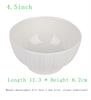 Household Ceramic Rice Bowl 4.5 Inch Japanese Stripe New Simple White Tableware High Aesthetic Underglaze Colour Solid Soup Bowl