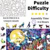 Adult Wooden Puzzle - Colorful Comic City - Unique Irregular Animal Shape Puzzle - Creative Gifts for Teenagers and Adults