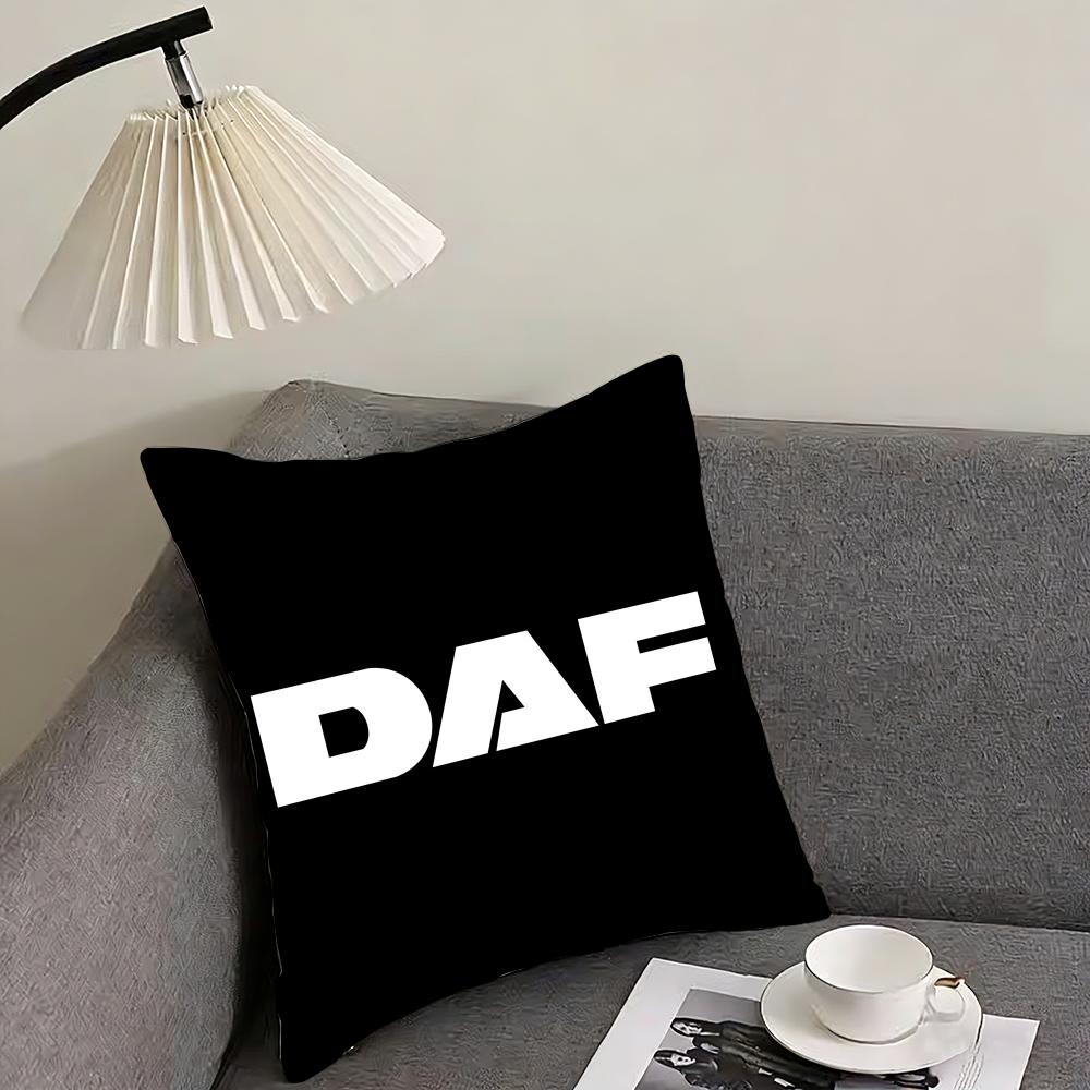 

DDAF Truck Logo Cushion Cover Pillowcase Comfort Sofa Bed Silky Elegant Invisible Zipper Decorative Cushion Cover 30x30cm