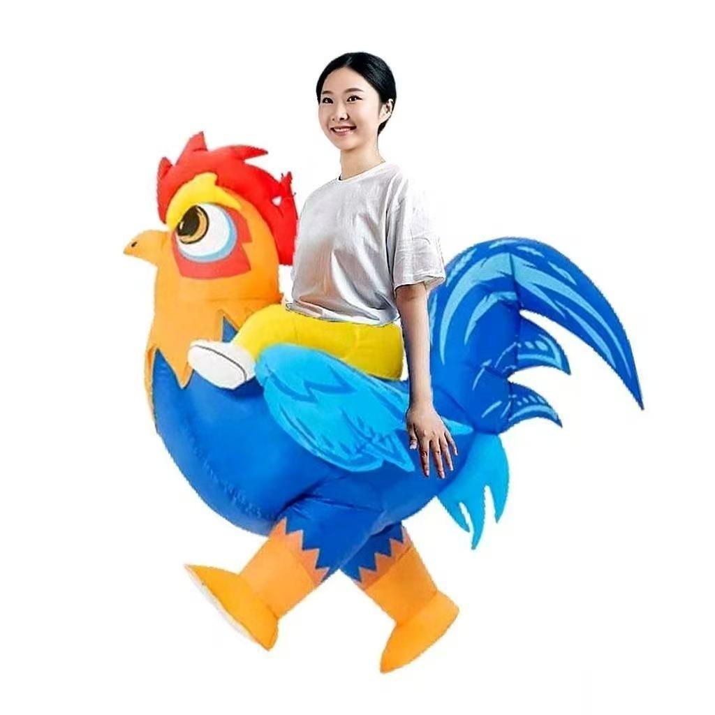 Parent-Child Halloween Chicken Inflatable Costume for Festival Party