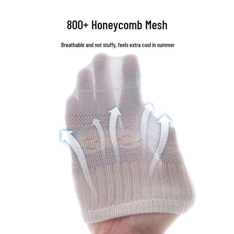 Non-slip Summer Mesh Baby Socks – Seamless, Lightweight, Loose Cuff, Class A Cotton
