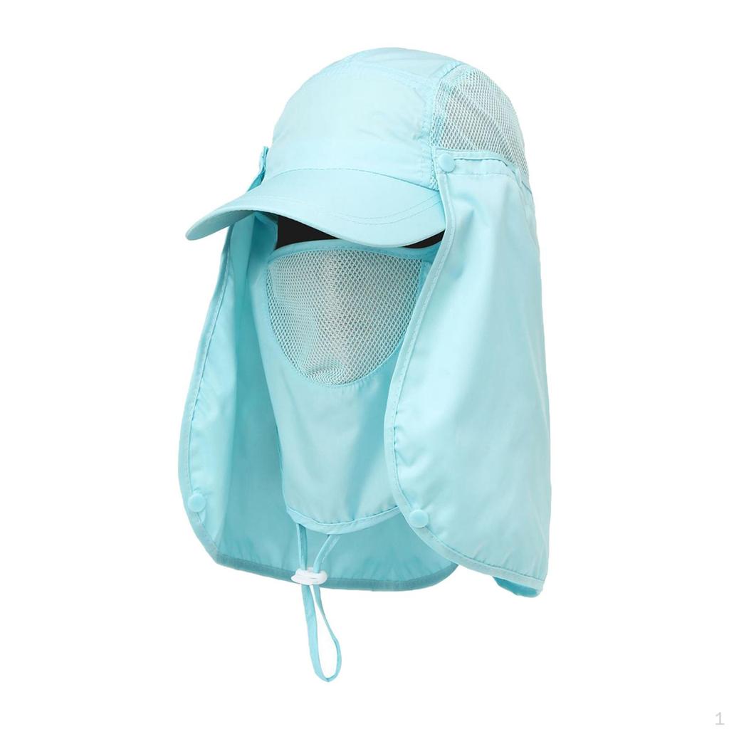 Protection Fishing Hat with Detachable Neck Cover for Outdoor Adventures