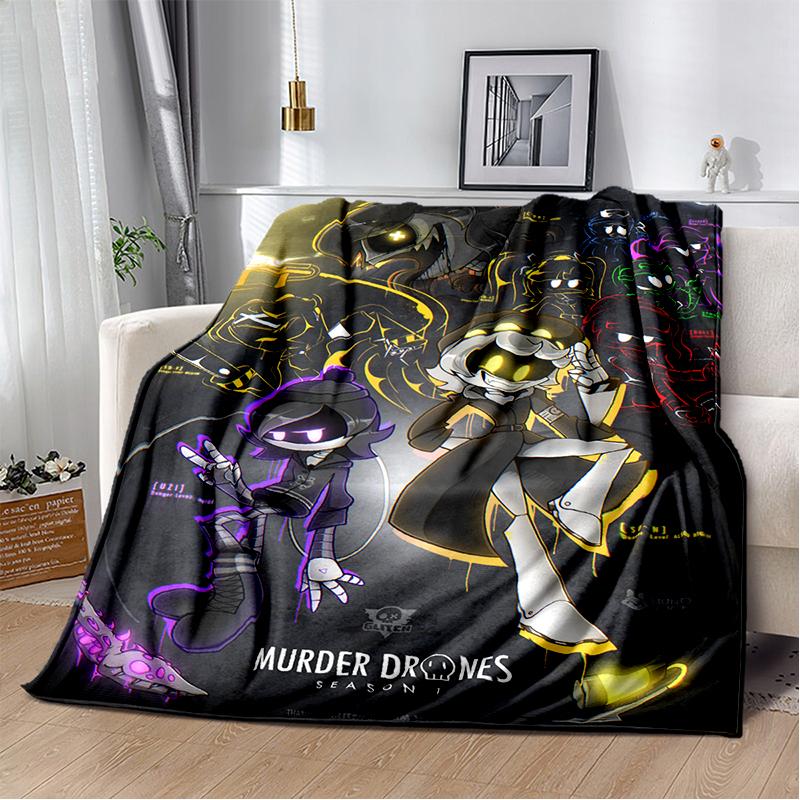 2025 New Style Murder Drones Uzi V Cartoon Soft Blankets,Throw Blanket Comfortable Blanket for Picnic Beds Sofa Home Bedroom Kid 75x90cm