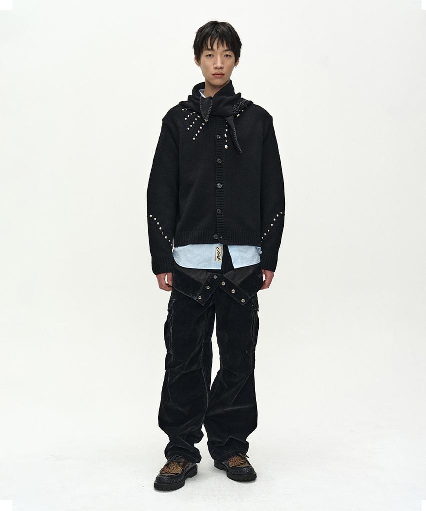 Adsb Andersson Bell Roghen Studded Cardigan (Black)