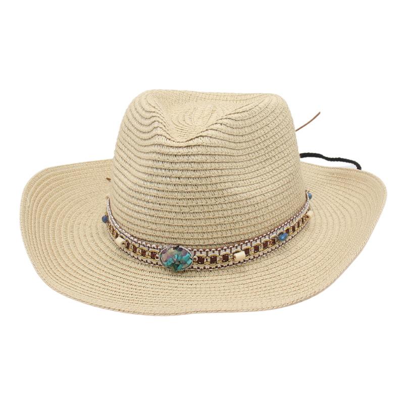 Peach Heart Top Denim Sunscreen Sunshade European And American Big Edge Warped Edge Breathable Top Hat Simple Outdoor Hard Styling Straw Hat