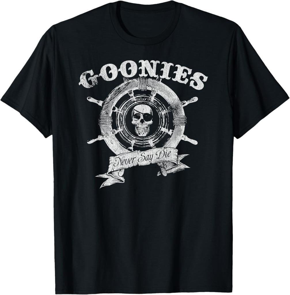 The Goonies Ship Wheel Never Say Die Vintage Movie T-Shirt