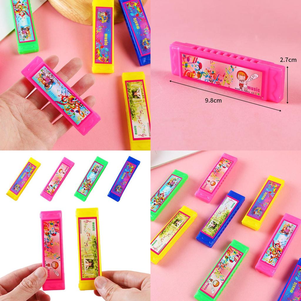 Childrens Shaped Plastic Harmonica With Easy Blow Mechanism For Beginner Music Education
