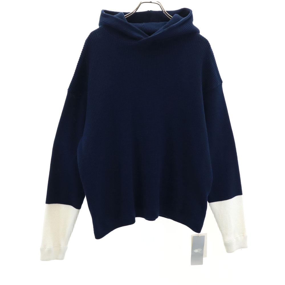 Unused Crepuscule Waffle Long Sleeve Parker 1 Navy BEAMS Tagged Men's Used