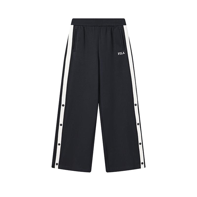 

FILA Original Fashion Simple Classic Retro Straight Leg Knitted Mid Waist Striped Casual Pants Women bottoms F11W619607F-NV XL