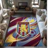 Aston Villa Voetbal Print Kristal Fluweel Tapijt, Comfortabel Waterabsorberend Antislip Binnen Vloerkleed