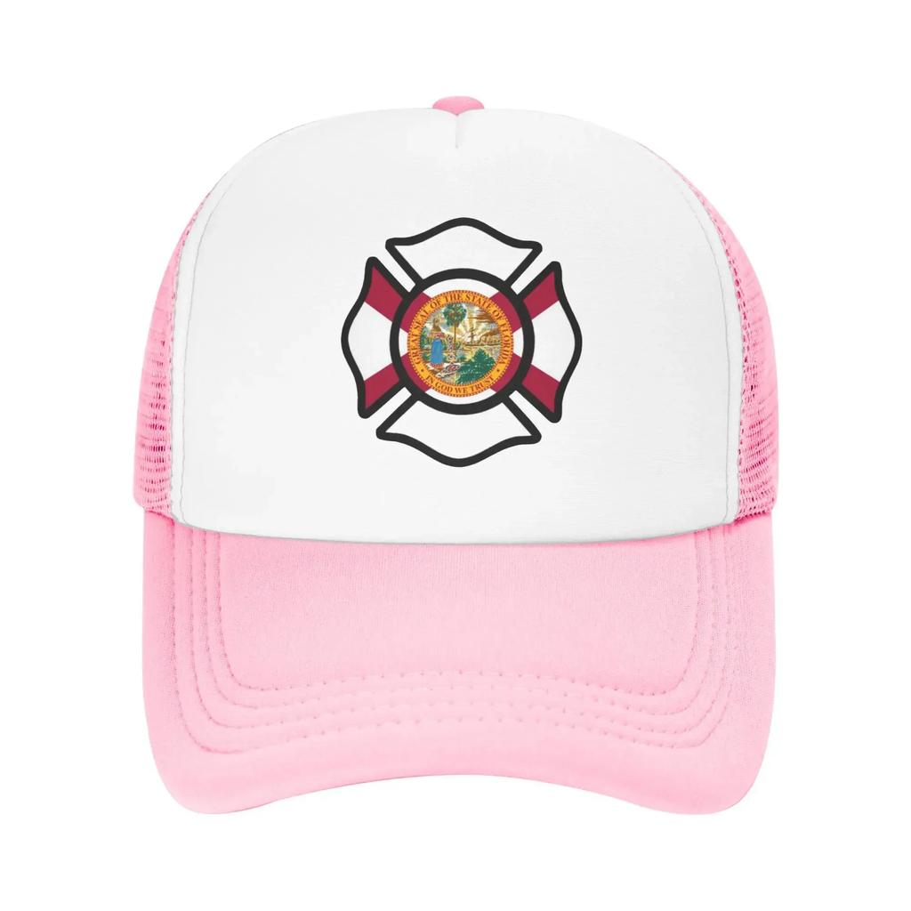 Florida Firefighter Maltese Cross Sport Mesh Baseball Caps For Mens  Camping Female Beach Sun Hat Trucker Cap