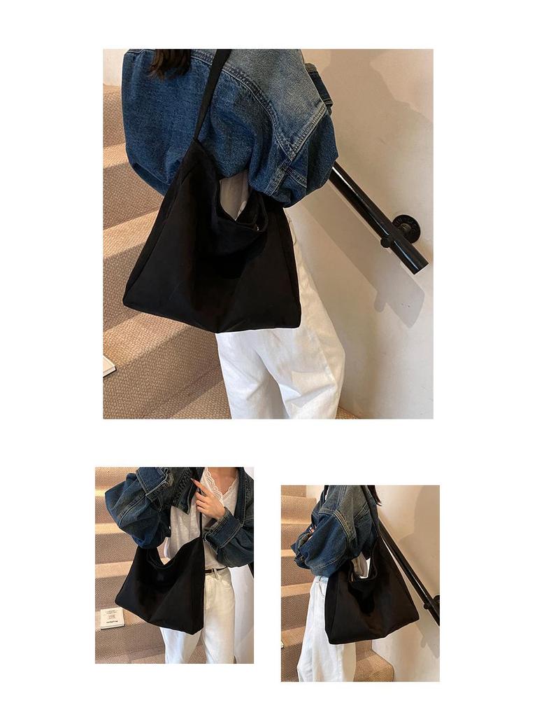 2024 Retro Suede Tote: Large Capacity Shoulder Bag for Work & Commute