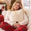 2PCS Soft Fluffy Christmas Pillow Cover Christmas Tree Throw Pillowcase Pillowslip  Home Sofa