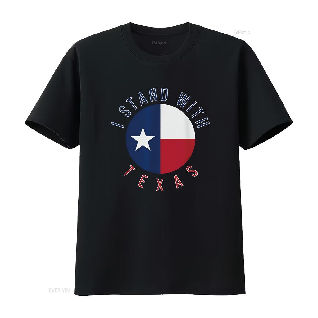 I Stand With Texas USA State Flag T Shirt vintage Washed Stretched Slightly Stylish fashion designer clothes streetwear Soft