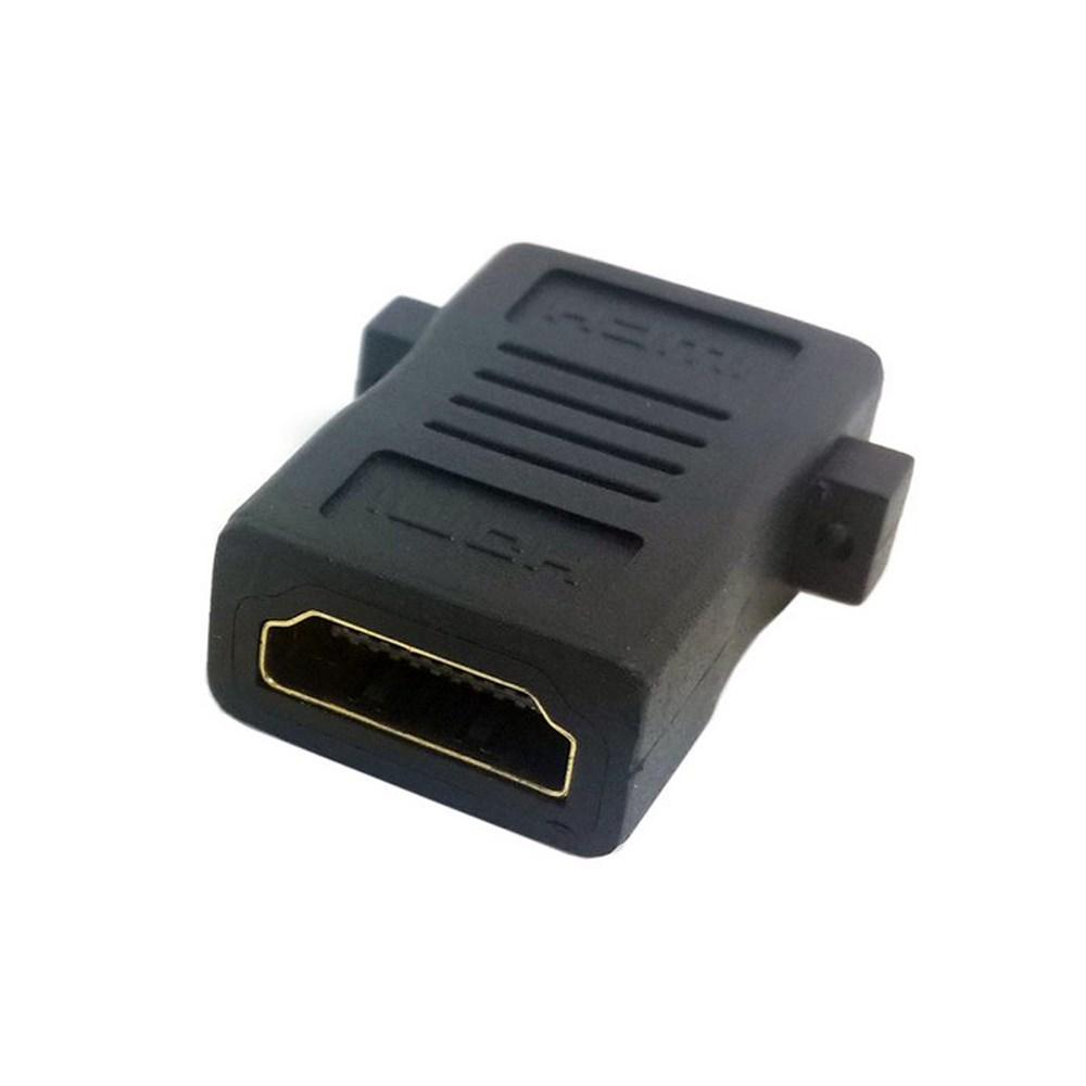 

HD-186 HDMI Female to HDMI 1.4 Female Extension Adapter with Panel Mount Holes As Shown A