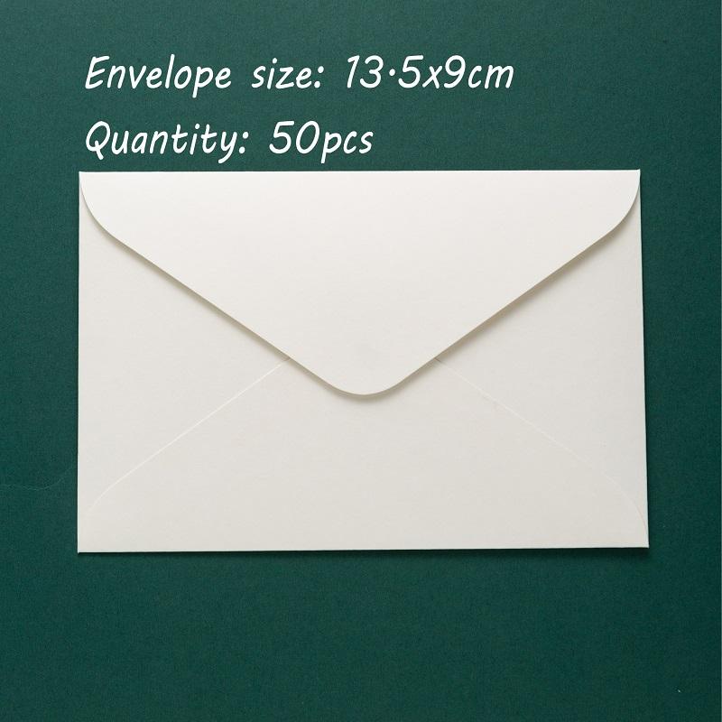 50pcs/lot Envelope High-grade 250g Kraft Paper Big Envelopes Western White Envelopes for Wedding Invitations Business Stationery