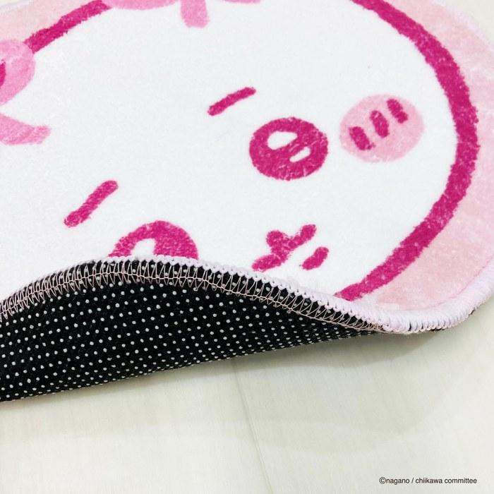 MORIPiLO Chiikawa Entrance Mat - Indoor, Small, Cute, Approx. 40cm (Ribbon Pink) - 31 x 37 cm
