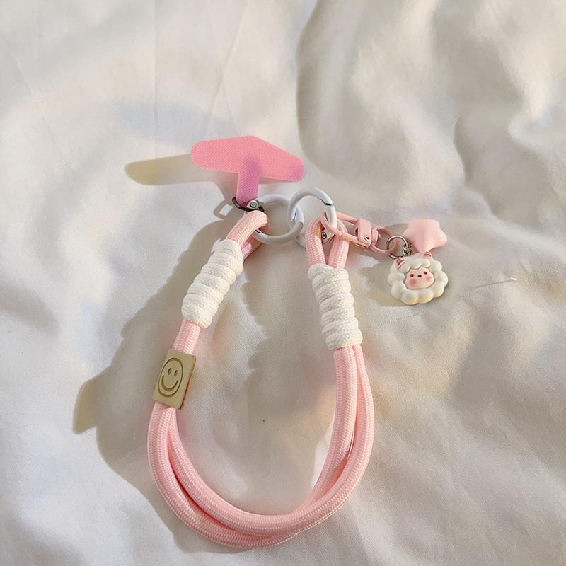 

Trendy Cute Lamb&Star Charm-Girly Lanyard for Phone Cases, Portable Wristband, Fits Earphone Cases/Keychains, Adorable Accessory