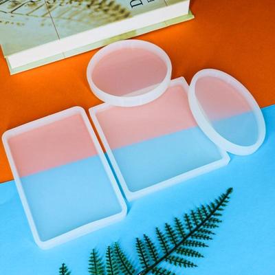 Obdélník Čtverec Ovál Kruh Silikonová forma z pryskyřice Krystalová Epoxidová Silikonová forma DIY Šperky Přívěsek Úložný podnos DIY Odlévání
