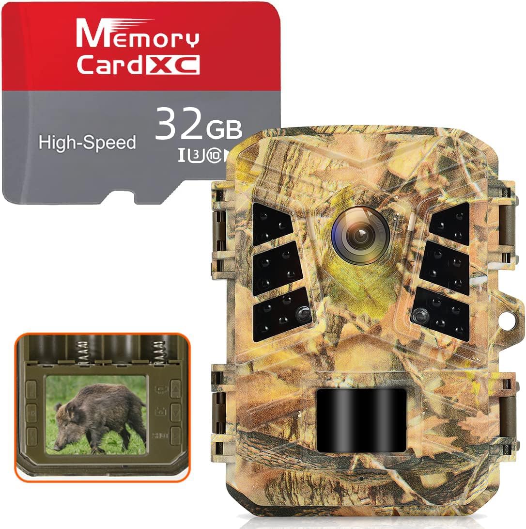 

Ексклюзивна камера VANBAR Security Trail 1920P Full 32GB Підтримує карти до Найновіша Зйомка вночі Спостереження Рух IP66 Водонепроникна та Зовнішня