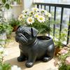 Funny Pug Shaped Planter Pot Plastic Dog Succulent Planter  Indoor Outdoor