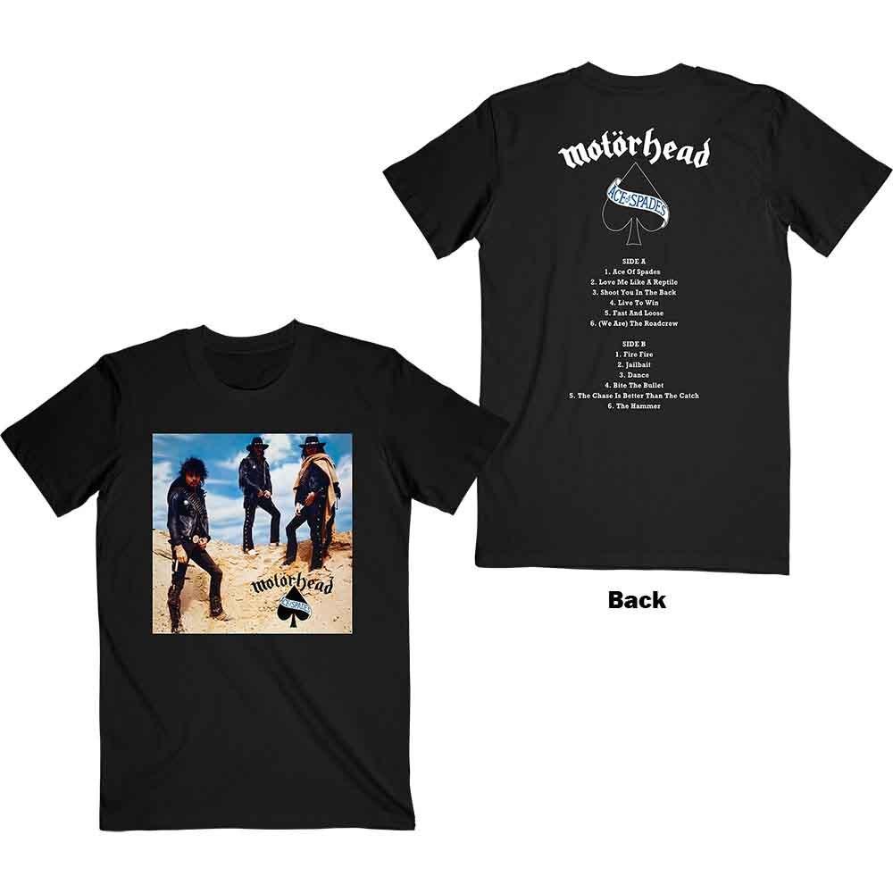 

Motörhead Ace of Spades Track list T-Shirt Black New Unisex T-Shirt XL
