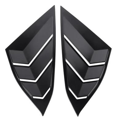 Rear Side Vent Quarter Window Louver Shutter Cover For 2018- Honda Accord Matte Black