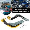 1 Pair Motorcycle Hand Guard with Windshield CNC Aluminum Universal 22MM Handlebar Hand Protector Motorbike Dirt Bike Scooter Modification Accessories
