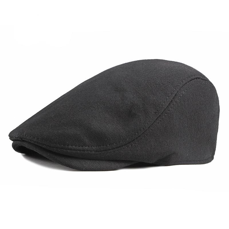 New Spring Beret Hat Men Women Solid Color Knitted Visor Golf Cap Casual Herringbone Newsboy Cap Peaked Duckbill Hat 12 Colors