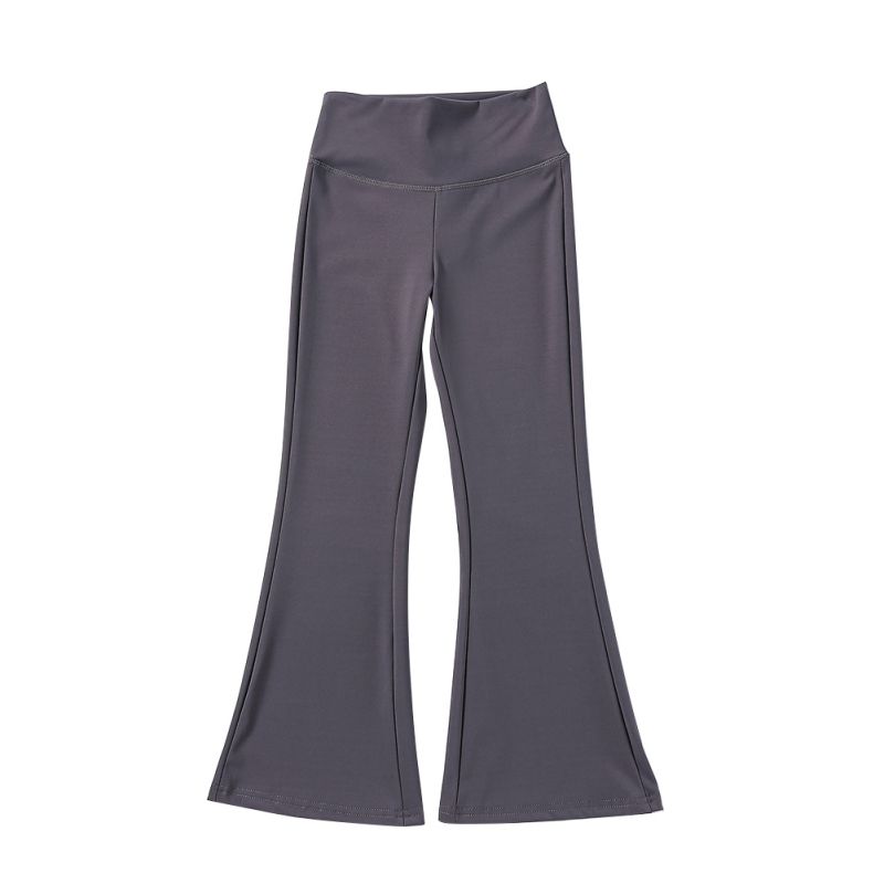 3-14 Jahre Kinder Mädchen Einfarbig Elastische Schlaghosen Hohe Taille Fitnesshose