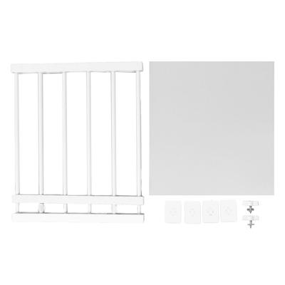 Tension Rod Shelf Adjustable Length Space Saving Nail Free Expandable Closet Shelf for Cabinet