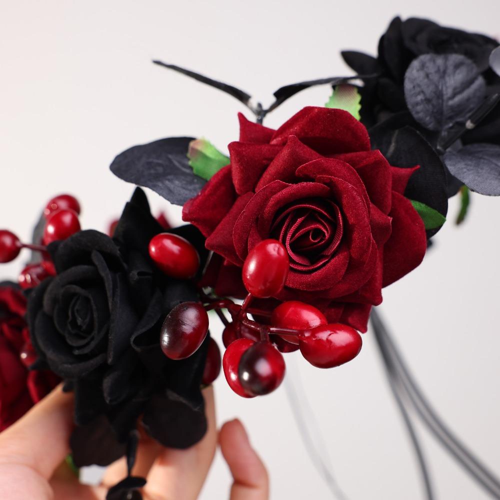 Fashion Halloween Headband Exquisite Cosplay Headband Simulation Flower Headband  Costume Accessory