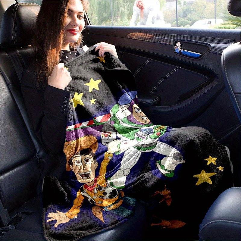 1pc,Toy Story Buzz Lightyear & Woody Space Adventure Blanket, Couch, Outdoor, Gift Idea, Flannel Blanket, Bedroom, Living, Travel, Camping, Car Use