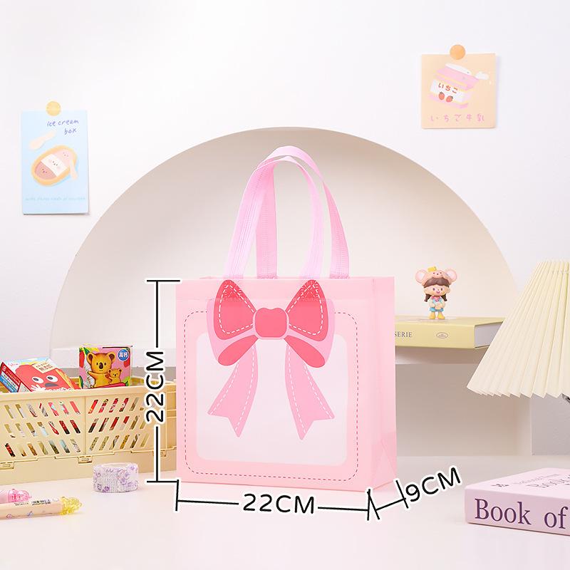 1-30PCS Cartoon Bow Portable Gift Bag Bow Snack Packaging Bag Portable Design Cosmetics Candy Small Items Storage Self Seals