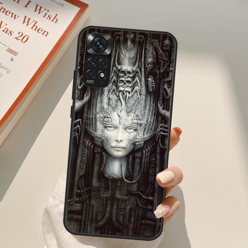 

Hr Giger Li II Case For Xiaomi Redmi Note 11 Pro 8 9 11S 10S 9S Note 10 Pro Cover For Redmi 10 10C 9A 9C Redmi 9