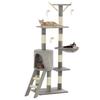 Cat Scratching Post with Sisal Columns 138 cm Grey
