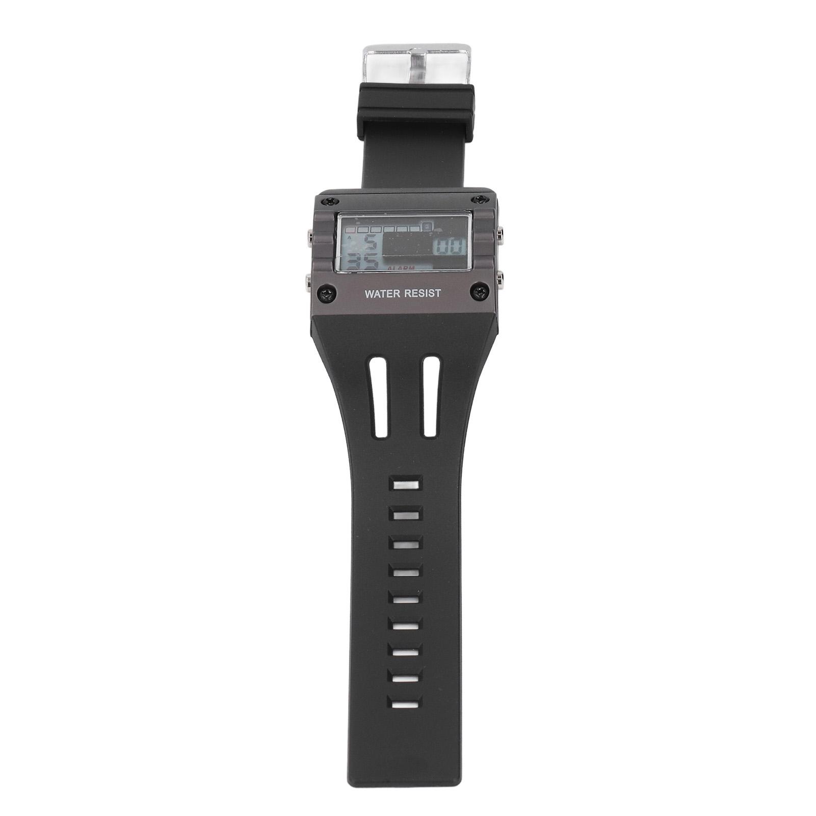 Мужские цифровые военные часы с большим экраном, водонепроницаемые 30 м, спортивные часы со светодиодной подсветкой, секундомером, будильником, датой, днем недели, ударопрочные