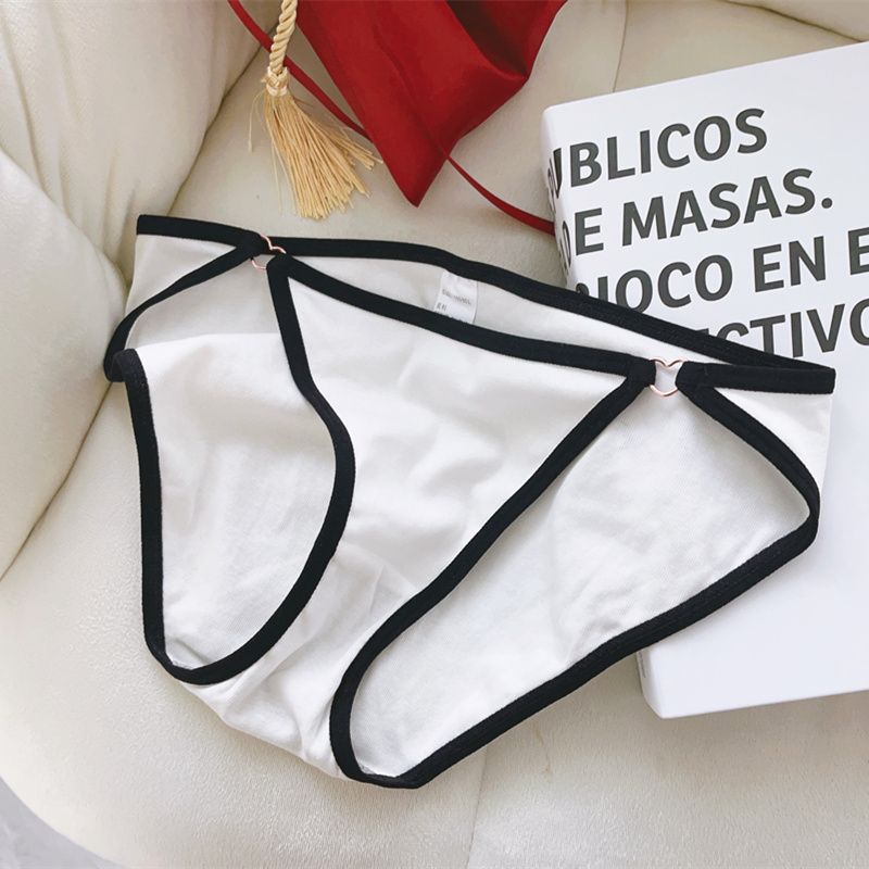 

Мода на тонких бретельках для полных девушек, не обтягивающая ноги, с низкой посадкой, нижнее белье из чистого хлопка White XL