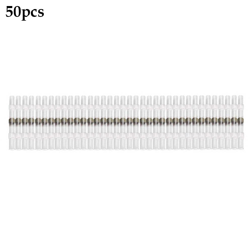 50/100pcs Waterproof Solder Seal Wire Connectors,Heat Shrink Butt Connectors Kit, Insulated Electrical Wire Splice Terminals